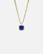 Medianoche Halskette Lapislazuli Premium 14k Gold Edelstahl