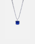 Medianoche Halskette Lapislazuli Premium Silberplattierter Edelstahl