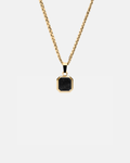 Medianoche Halskette Onyx Premium 14k Gold Edelstahl