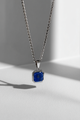 Medianoche Necklace Lapiz Lazulli Premium Silver plated Stainless Steel