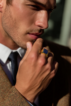Lapiz Lazulli + Gold-plated