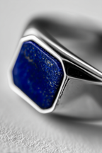 Lapiz Lazulli + Silver-plated