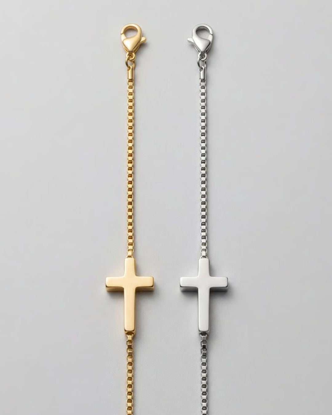 Minimal Cross Bracelet | Stainless steel