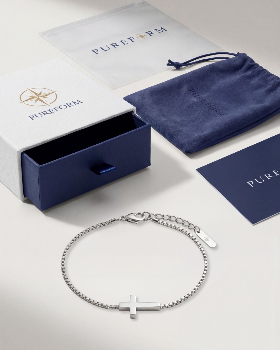 Minimal Cross Bracelet | Stainless steel
