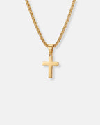 Minimal Cross Necklace | Gold