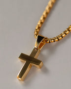 Minimal Cross Necklace | Gold