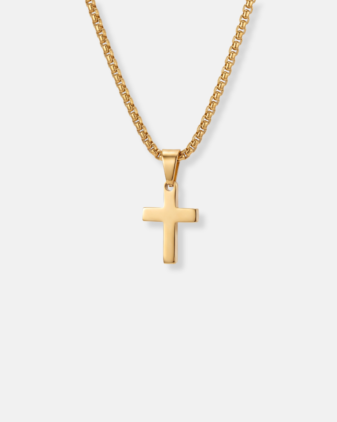 Minimal Cross Necklace | Gold