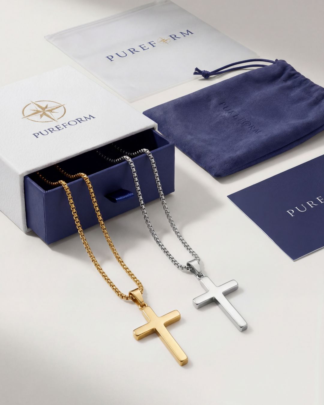 Minimal Cross Necklace | Stainless steel