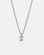 Moissanite pendant necklace, 2 carat, 925 silver — second studio packshot