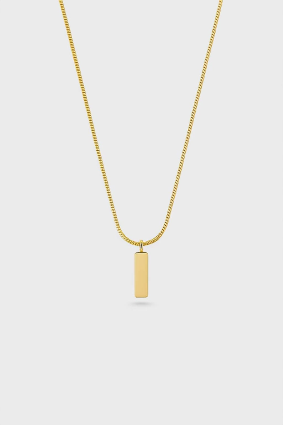 Heritage Bar Necklace Premium 14k Gold Stainless Steel