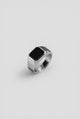 Ring Onyx + Silver-plated