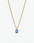Royal Blue pendant necklace, 1 carat, 18K gold — studio packshot on white