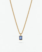 Royal Blue pendant necklace, 1 carat, 18K gold — studio packshot on white