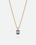 Royal Blue pendant necklace, 2 carat, 18K gold — studio packshot on white