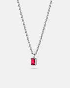 Ruby pendant necklace, 2 carat, 925 silver — second studio packshot
