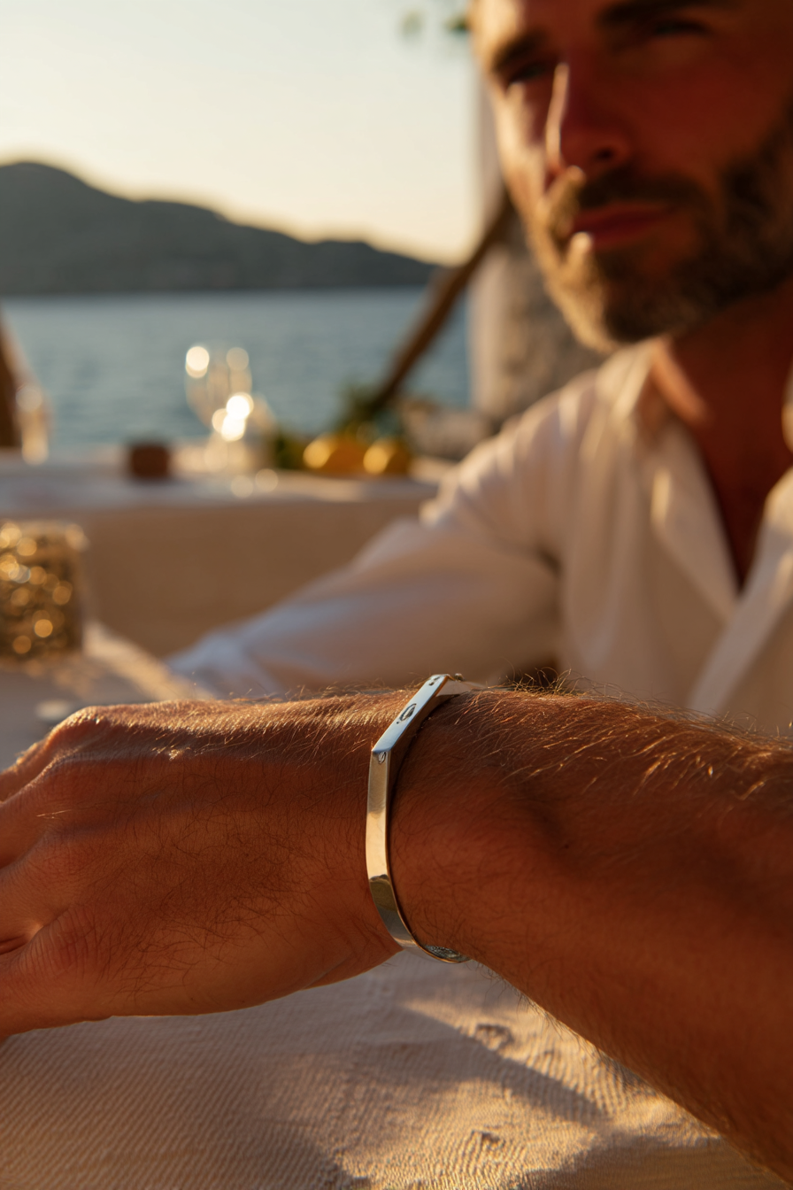 Bracelet Platinum Ion-Plated Stainless Steel