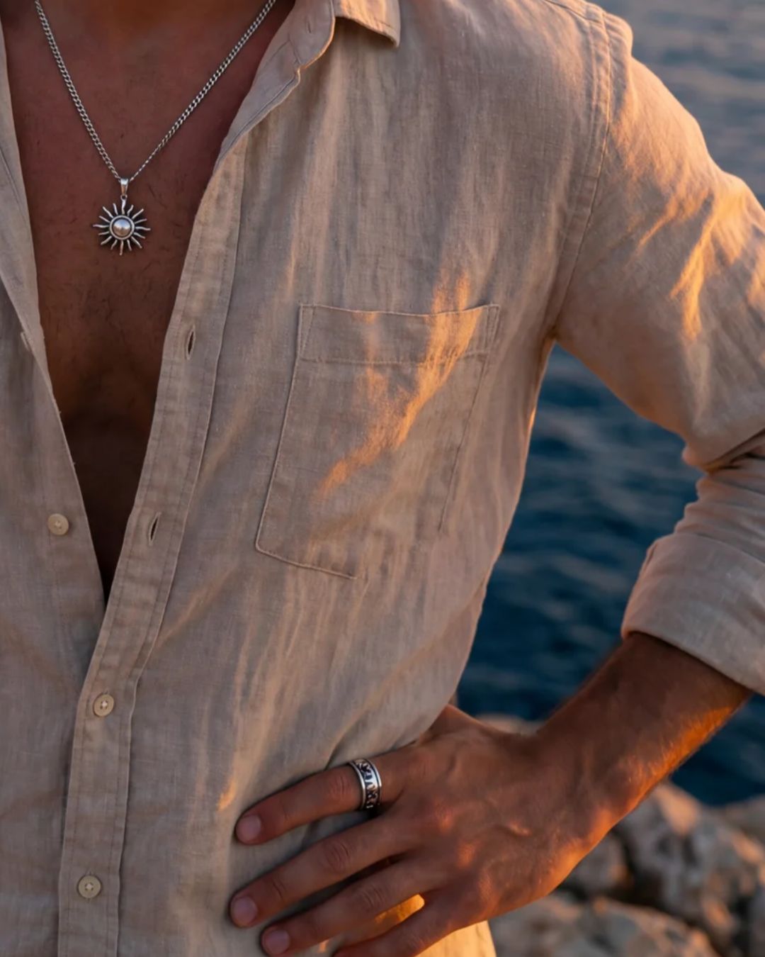 Sun Band Ring I Silver