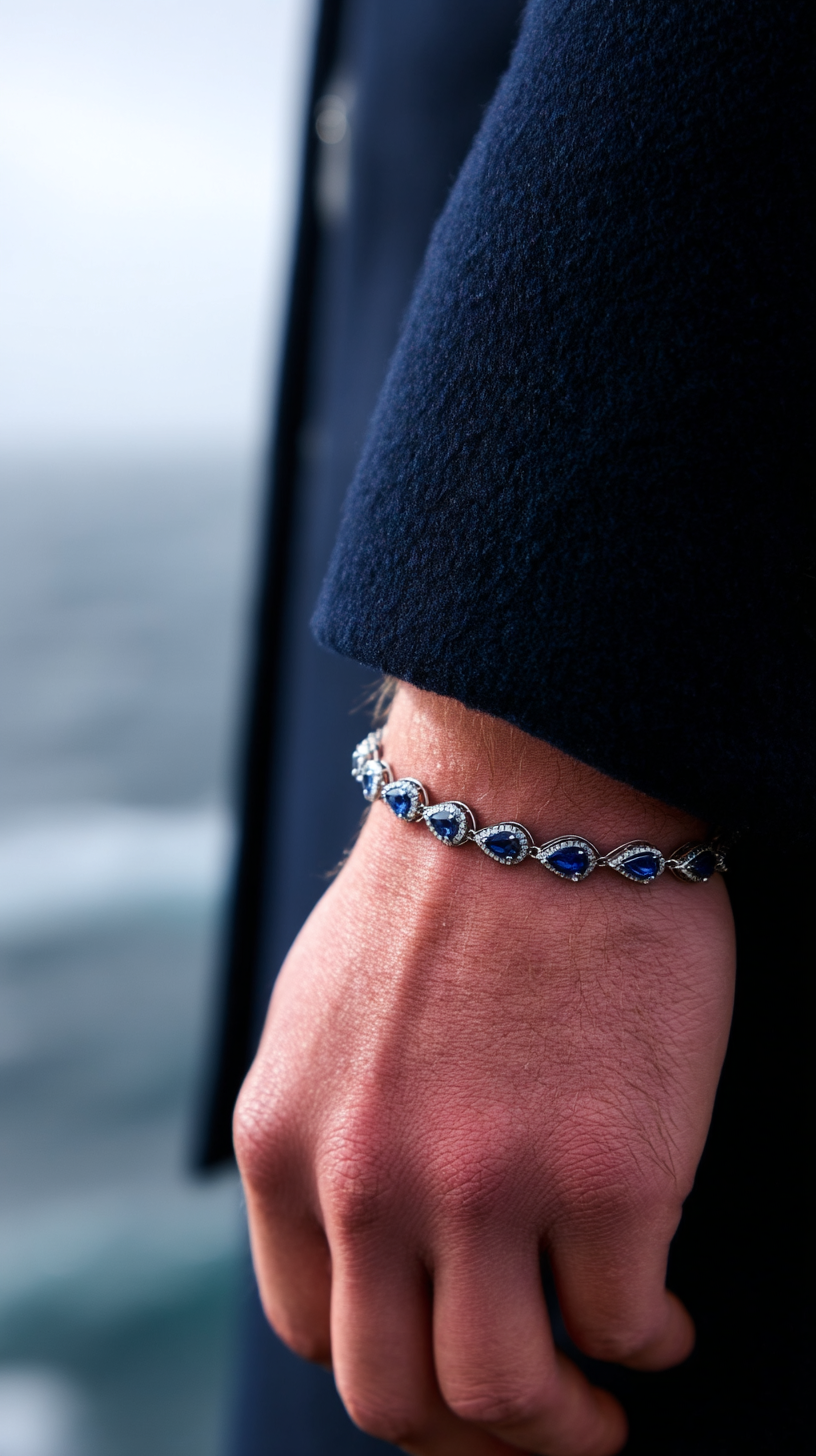 Teardrop Bracelet Sapphire blue
