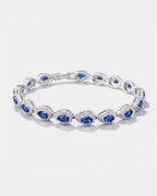 Tropfenförmiges Armband Saphirblau