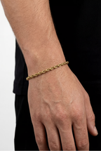 Tressé Acier Armband Premium 14k Gold Edelstahl