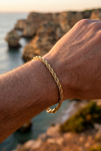 Tressé Acier Armband Premium 14k Gold Edelstahl