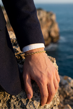 Tressé Acier Armband Premium 14k Gold Edelstahl