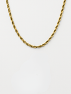 Tressé Acier Halskette Premium 14k Gold Edelstahl