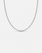 Tressé Acier Halskette, platinbeschichteter Edelstahl
