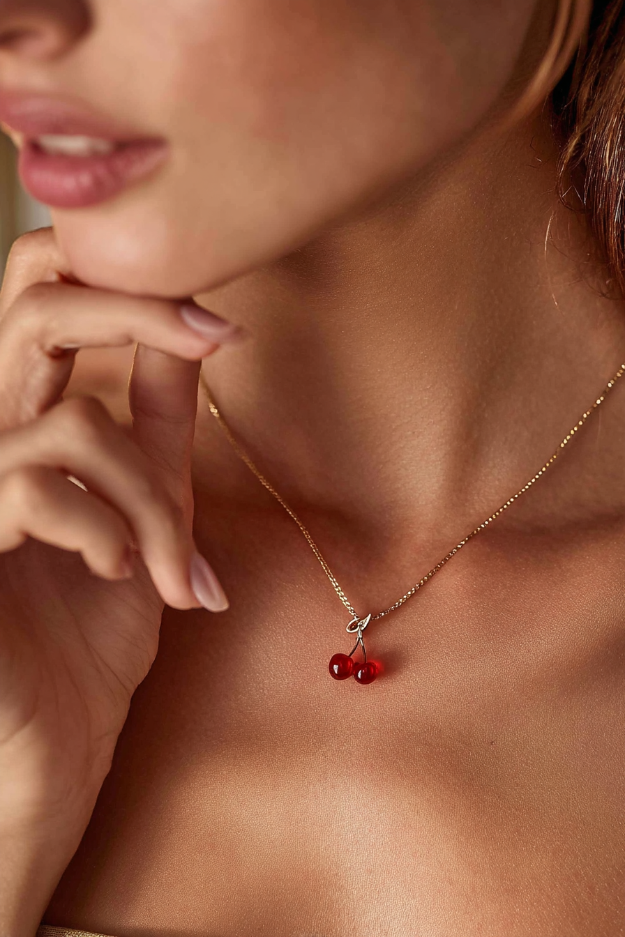 Cherry Pendant Necklace