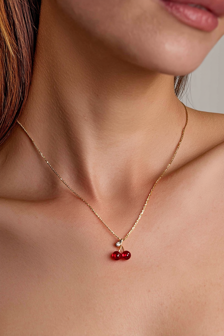 Cherry Pendant Necklace