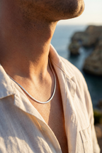 Collier plat Vento | Argent