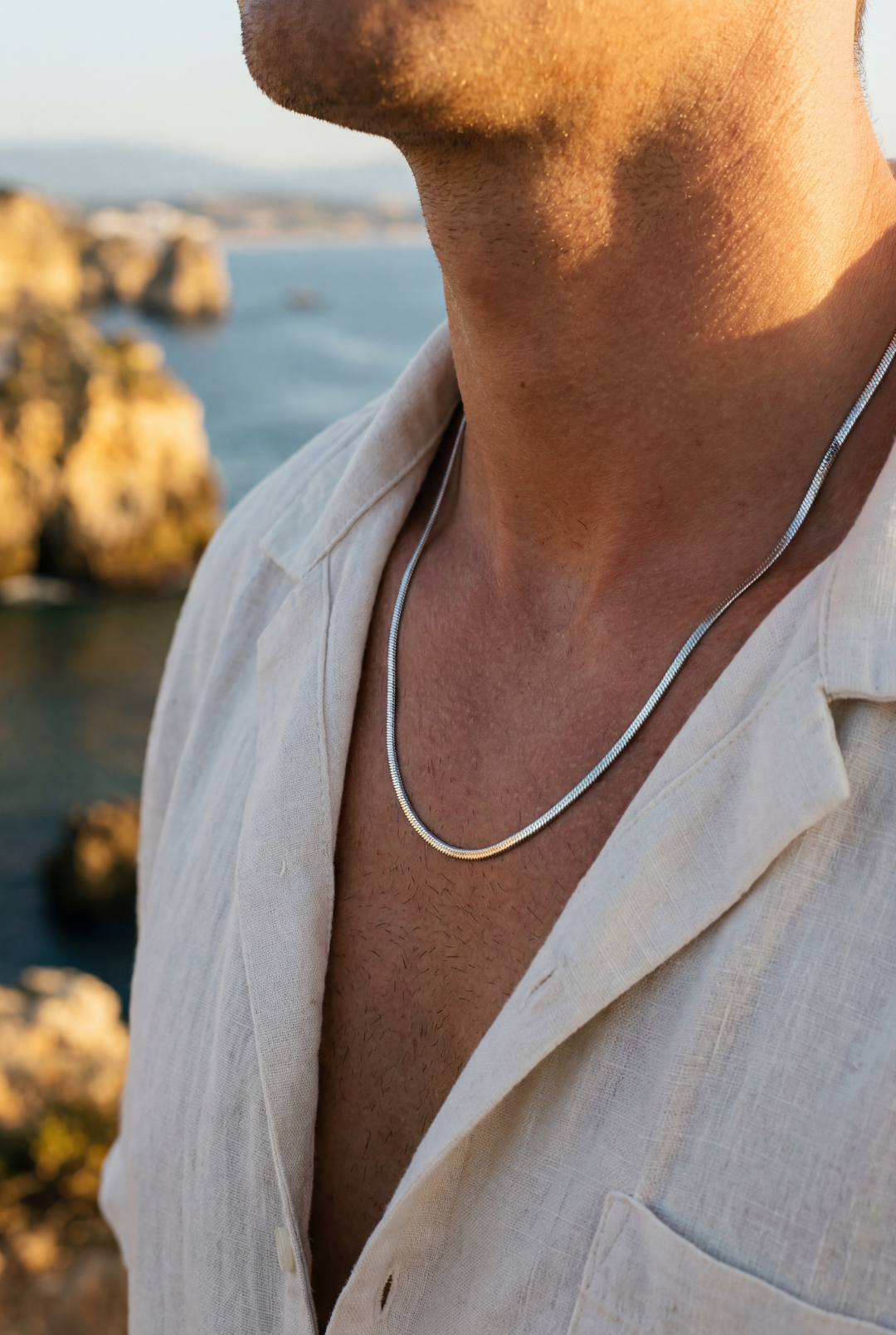 Collier plat Vento | Argent